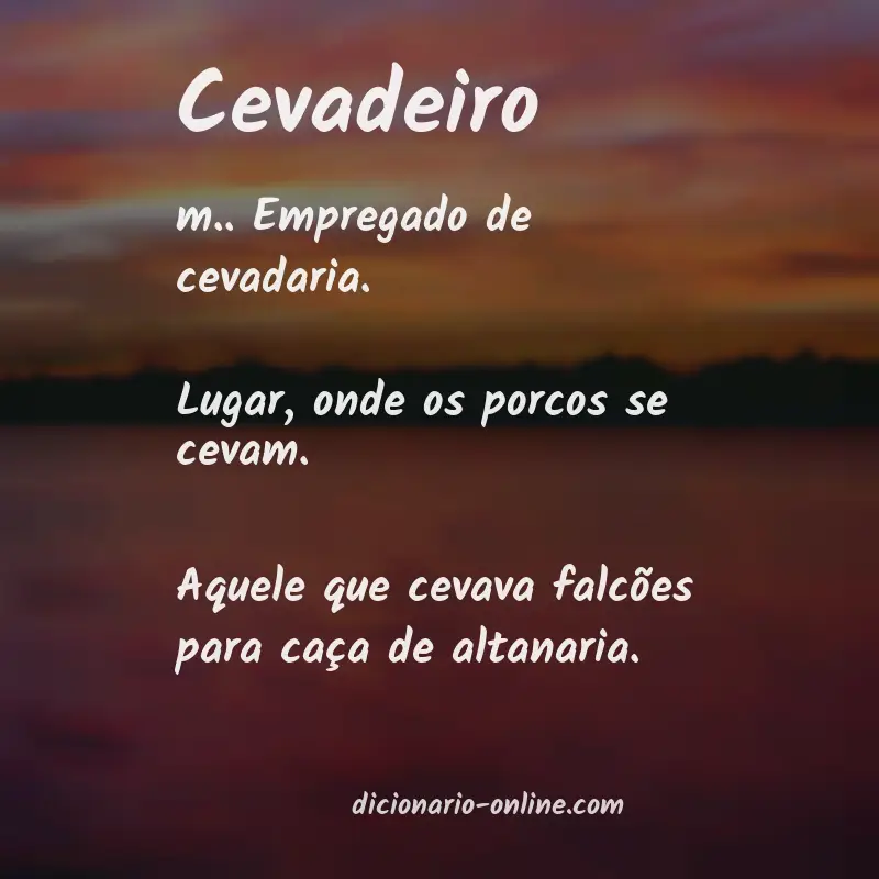 Significado de cevadeiro
