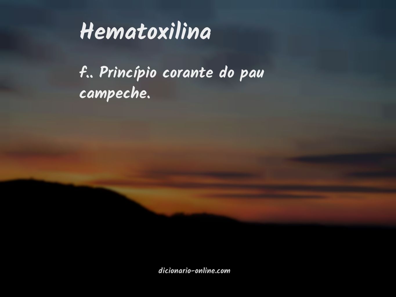 Significado de hematoxilina