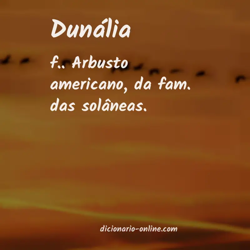 Significado de dunália