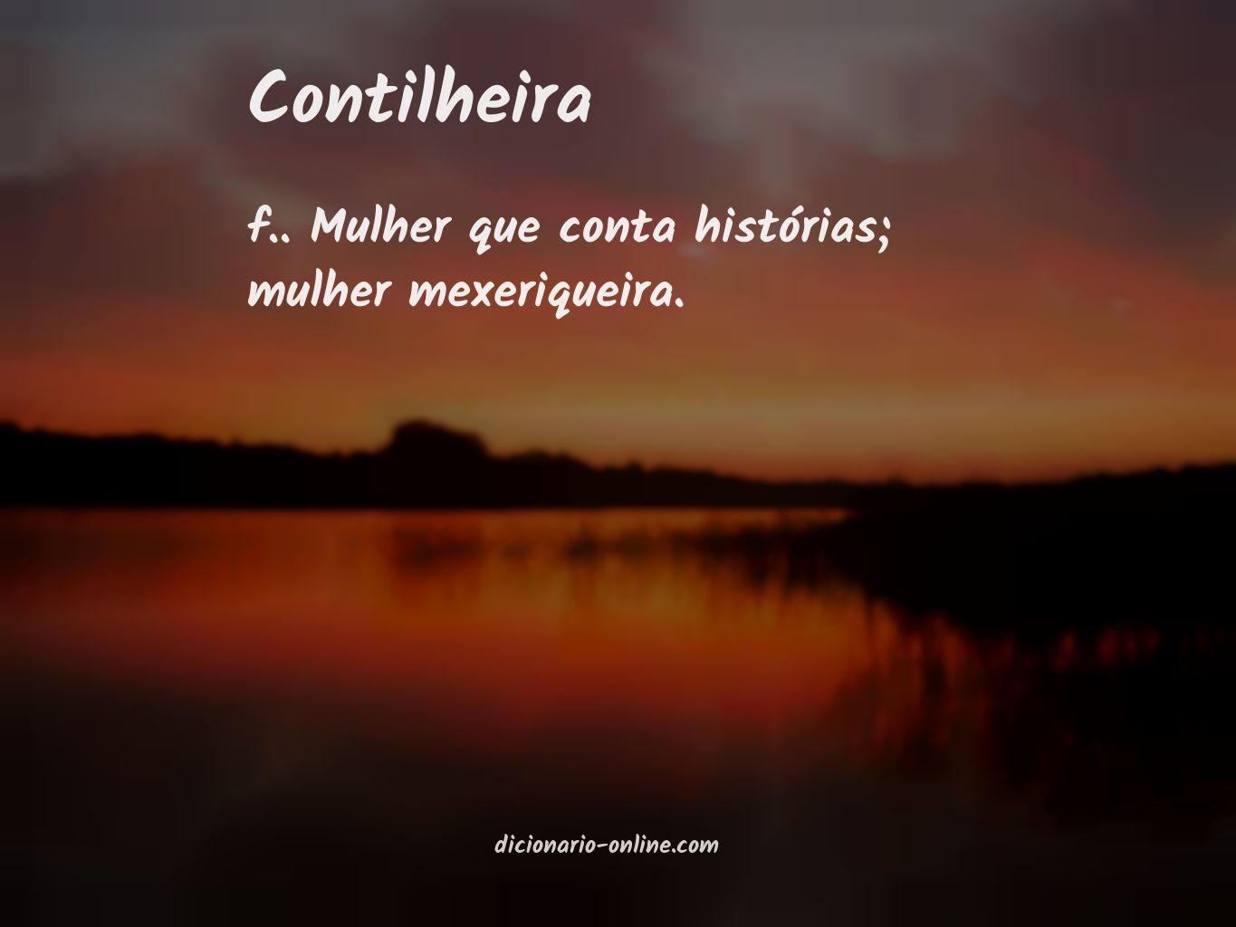 Significado de contilheira