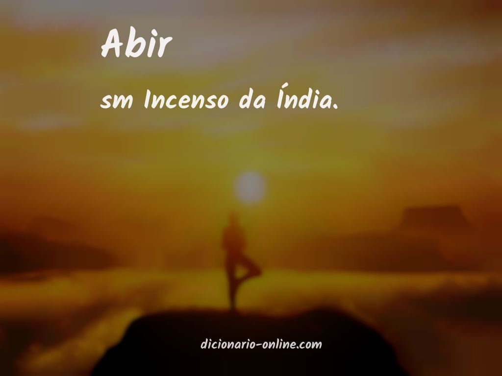 Significado de abir