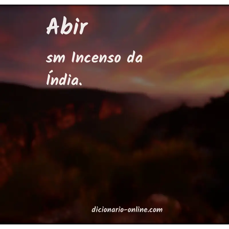 Significado de abir