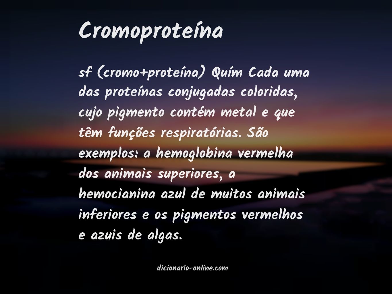 Significado de cromoproteína