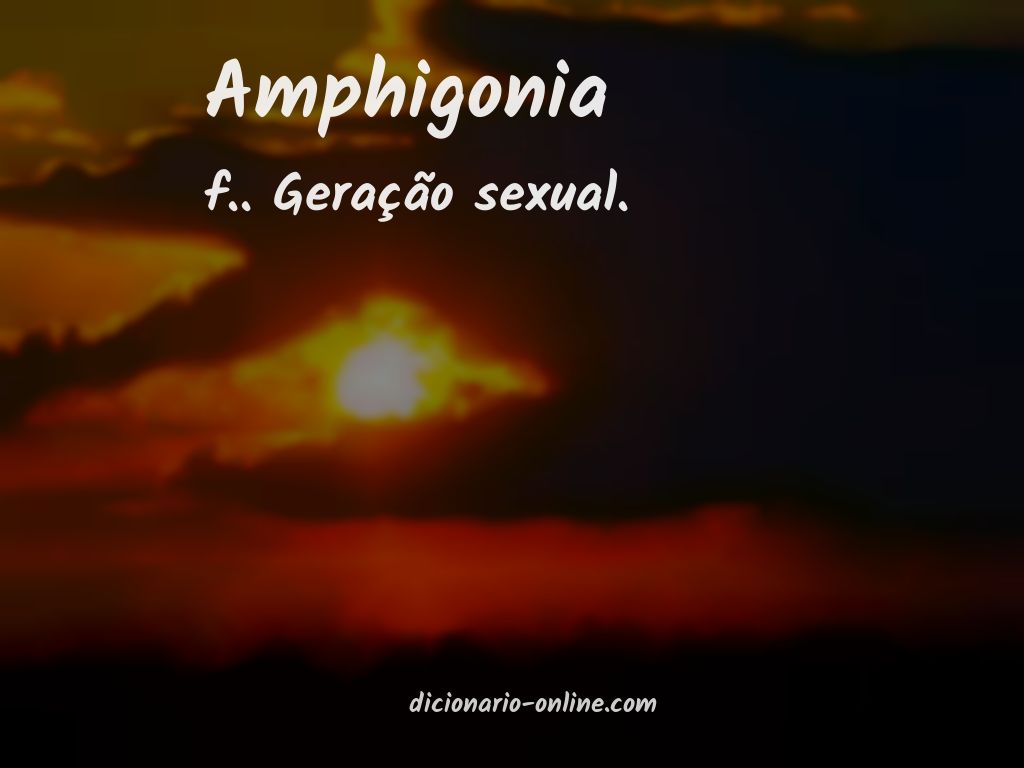 Significado de amphigonia