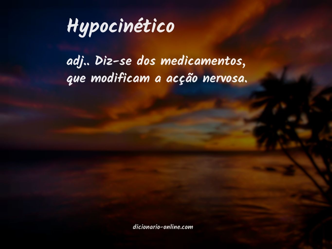 Significado de hypocinético