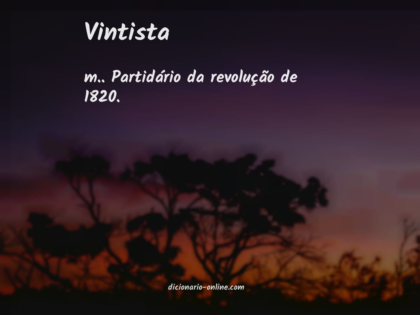 Significado de vintista