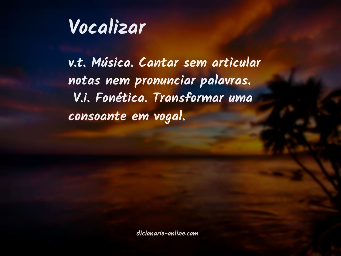 Significado de vocalizar