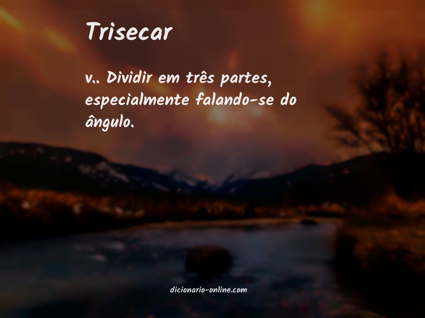 Significado de trisecar