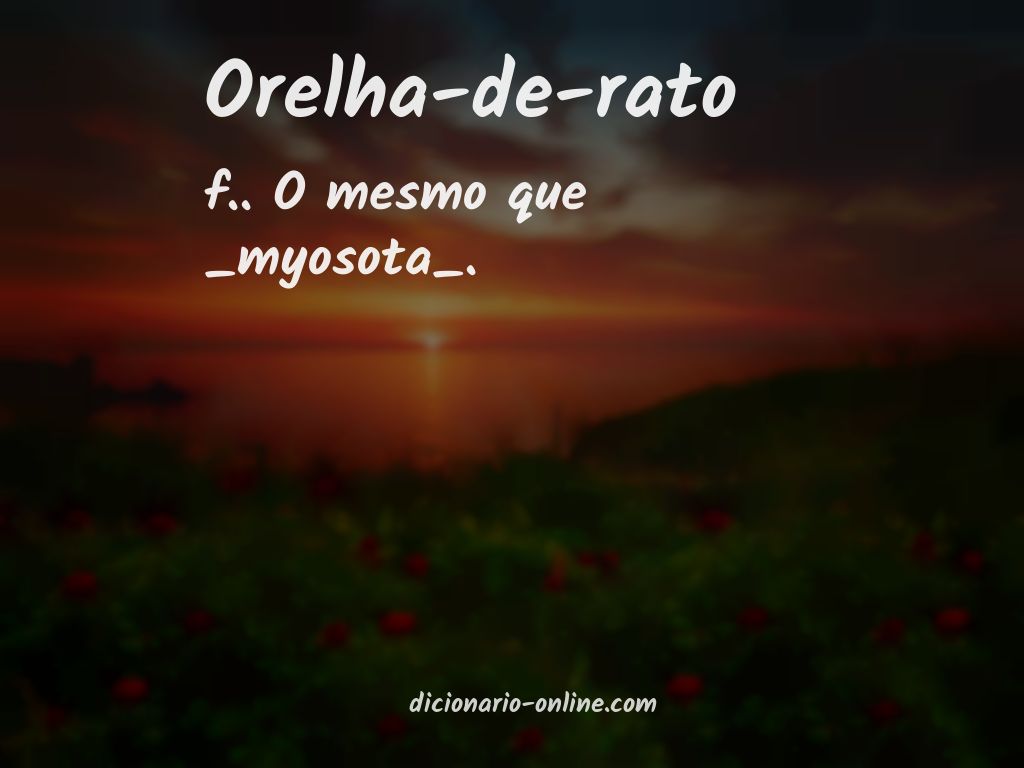 Significado de orelha-de-rato