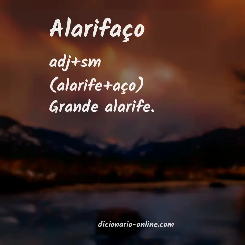 Significado de alarifaço