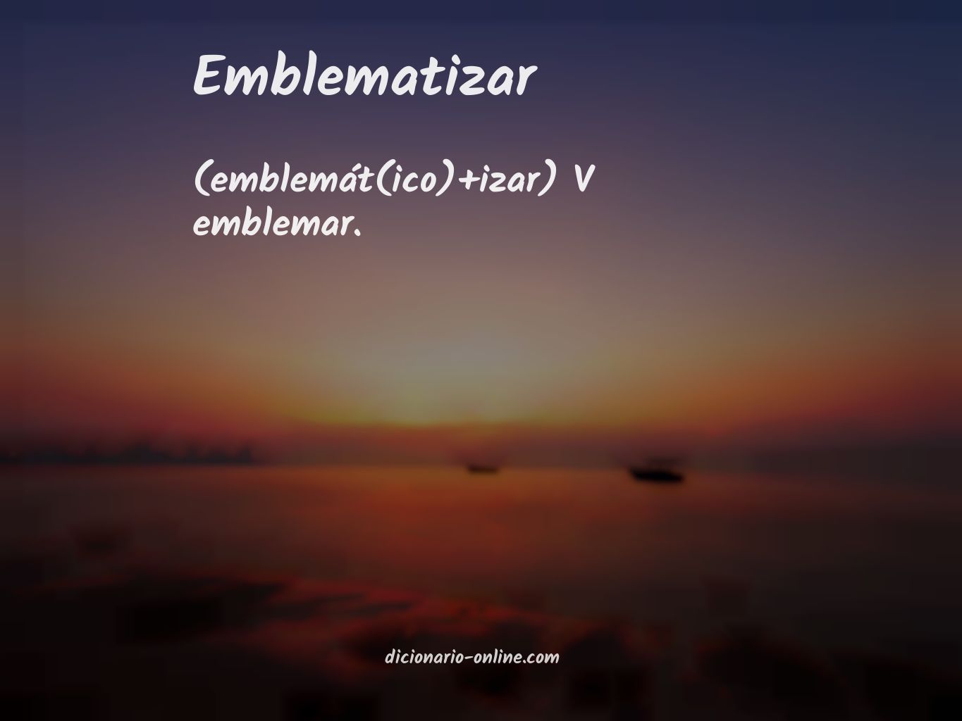 Significado de emblematizar