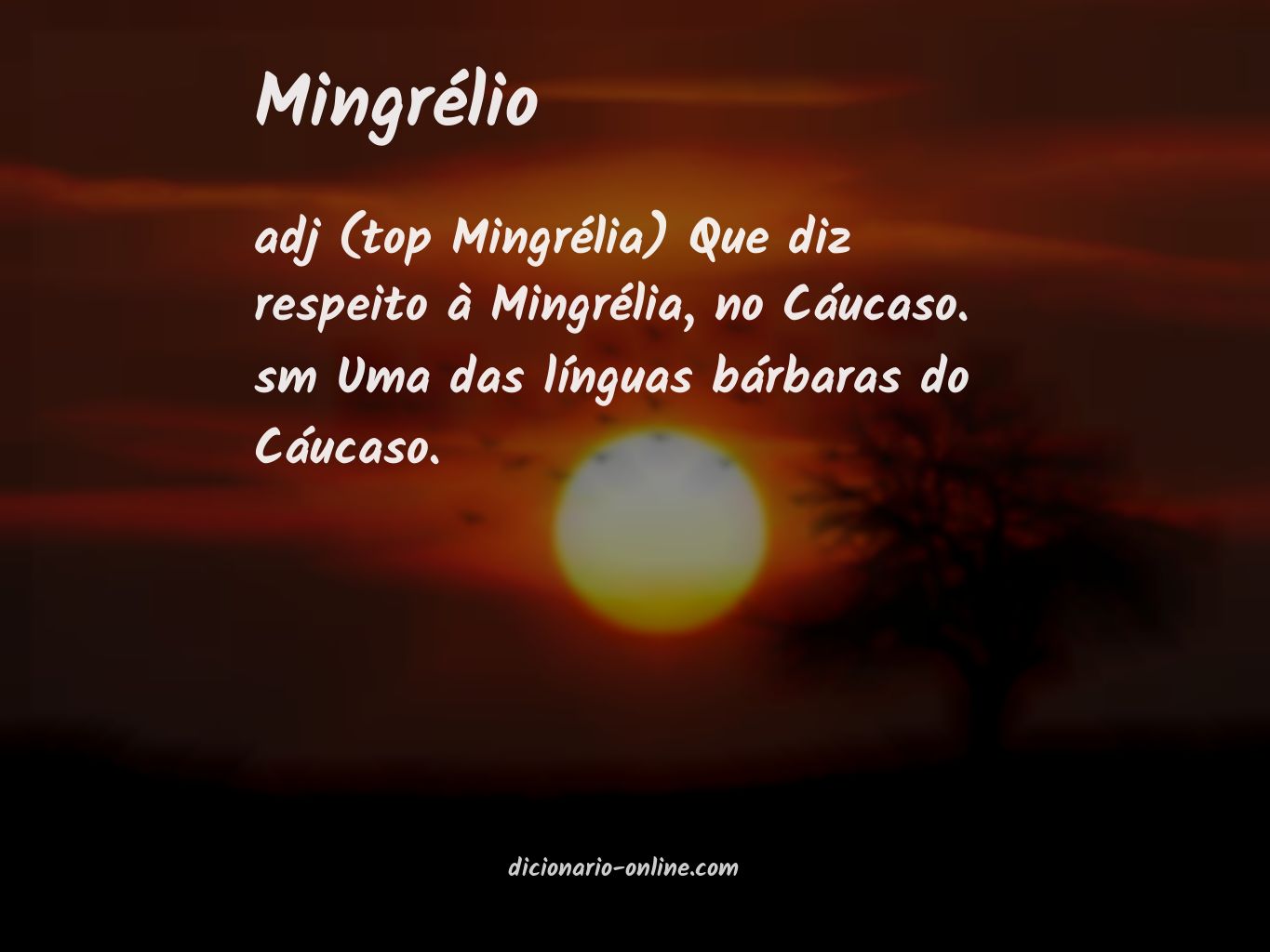 Significado de mingrélio