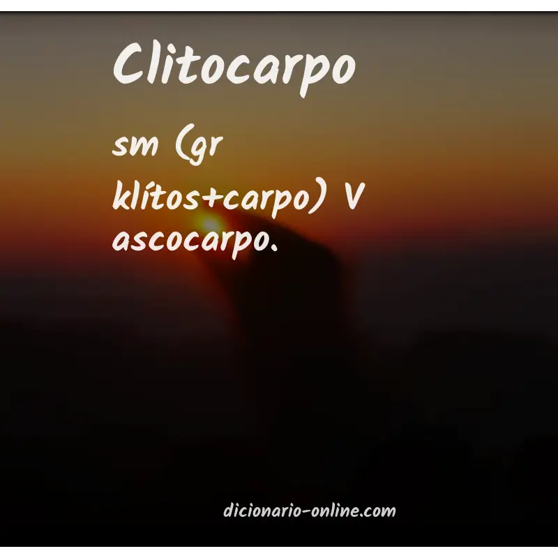 Significado de clitocarpo