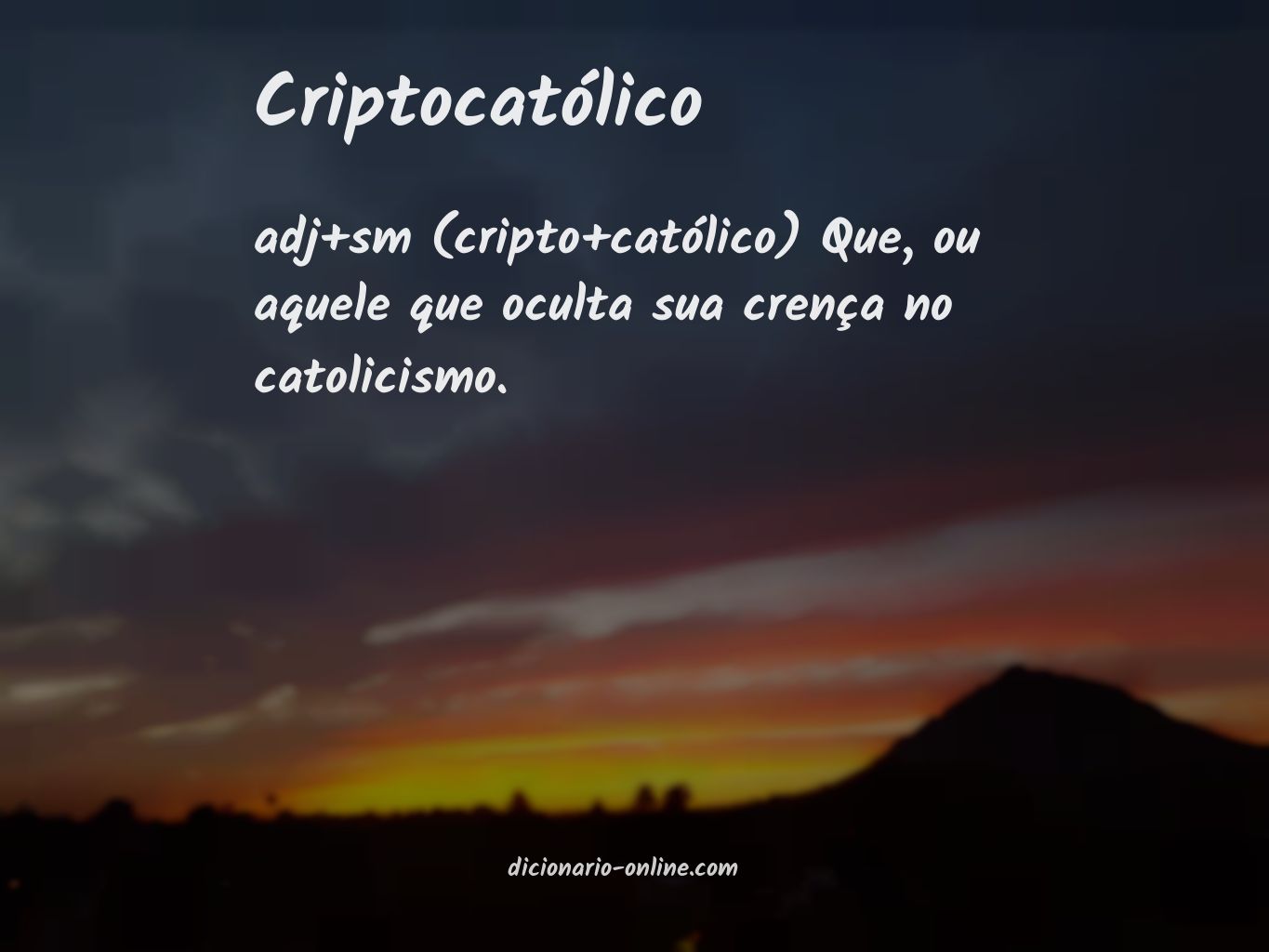 Significado de criptocatólico