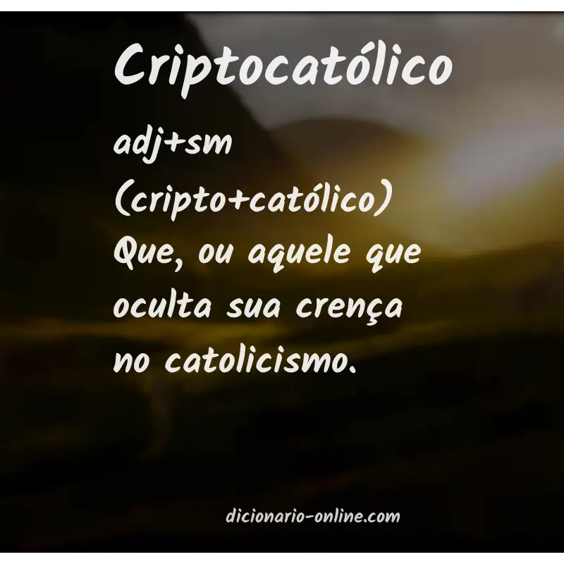 Significado de criptocatólico