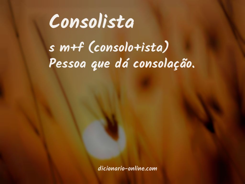 Significado de consolista