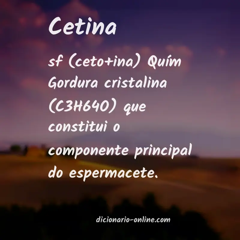 Significado de cetina