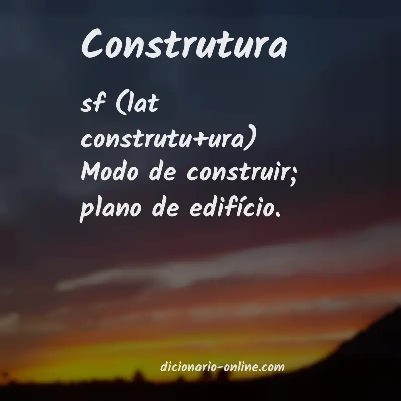 Significado de construtura