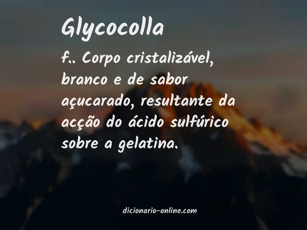 Significado de glycocolla