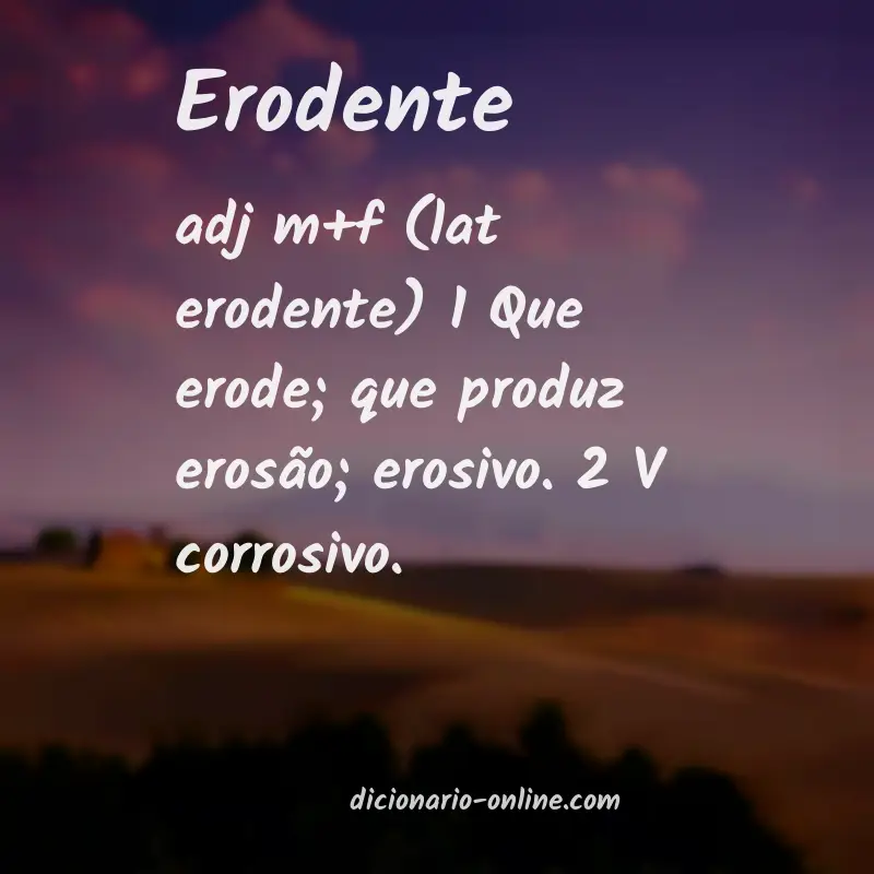 Significado de erodente