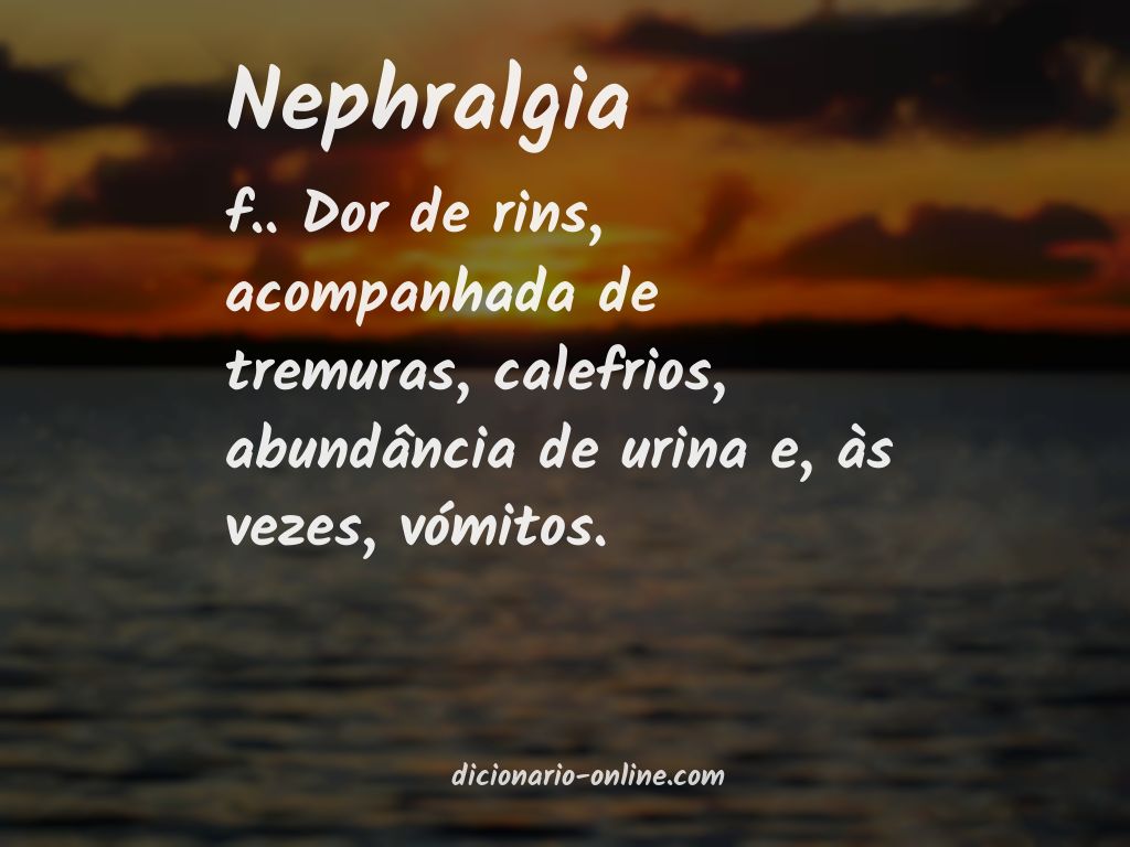 Significado de nephralgia