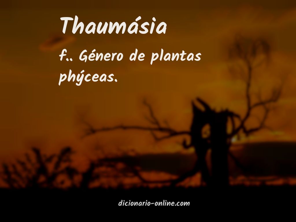 Significado de thaumásia