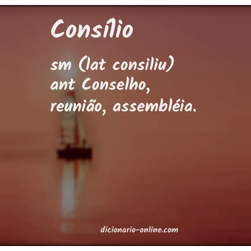 Significado de consílio