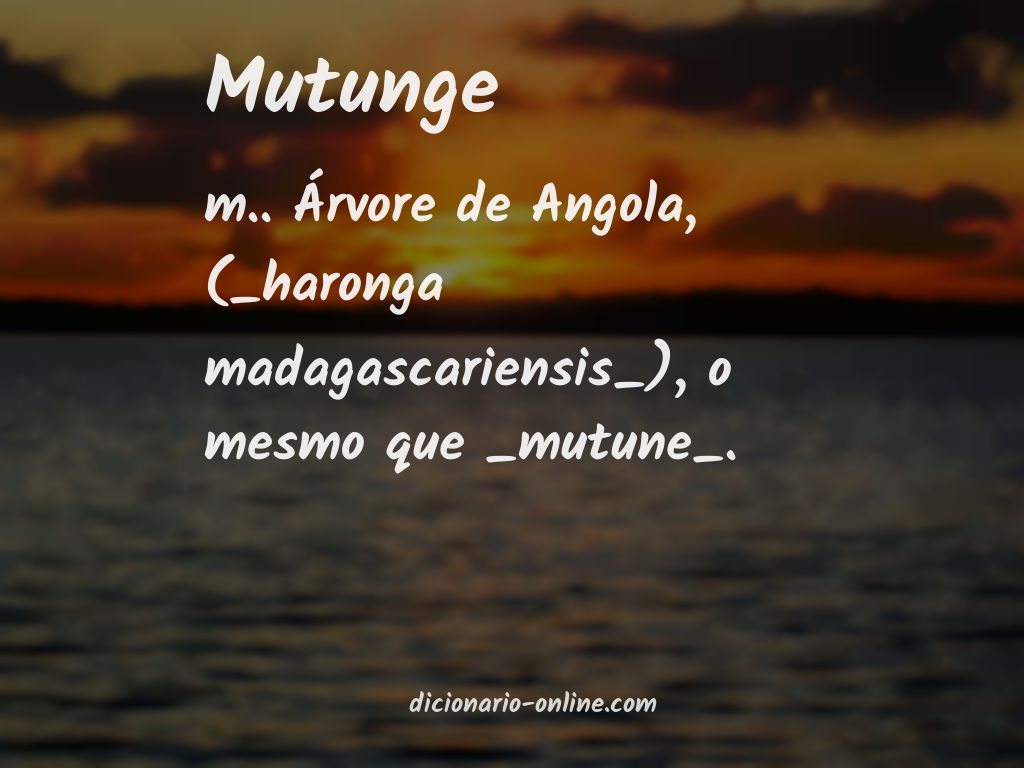 Significado de mutunge