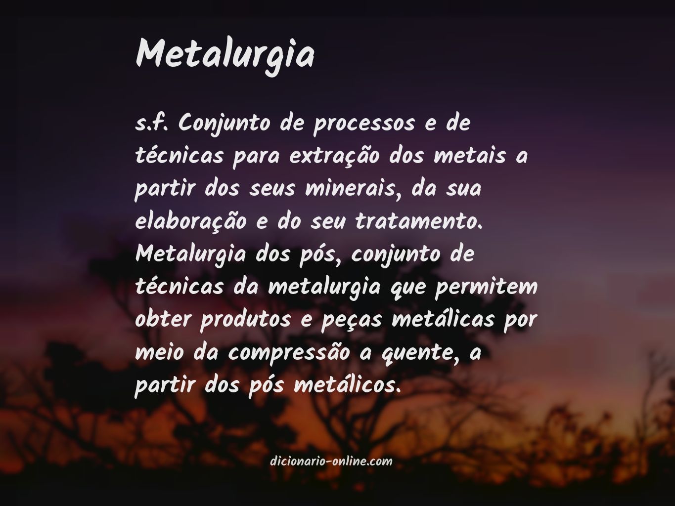 Significado de metalurgia