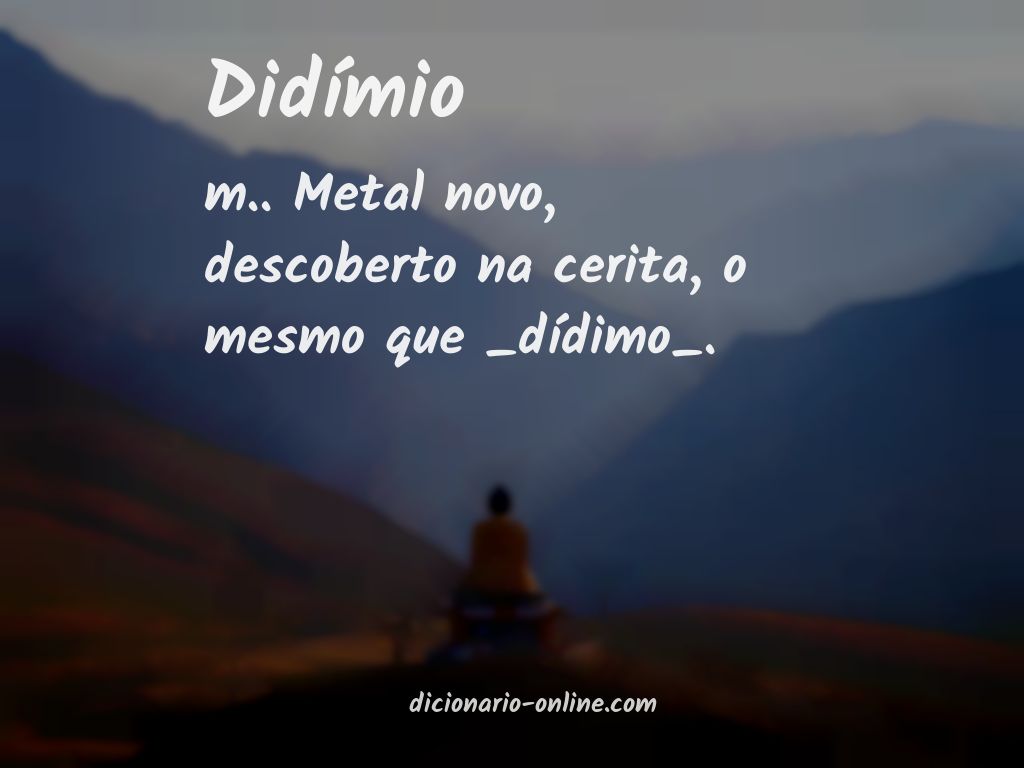 Significado de didímio