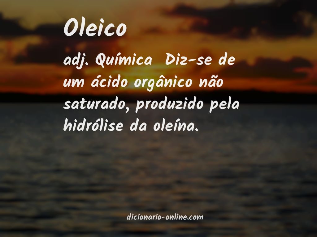 Significado de oleico