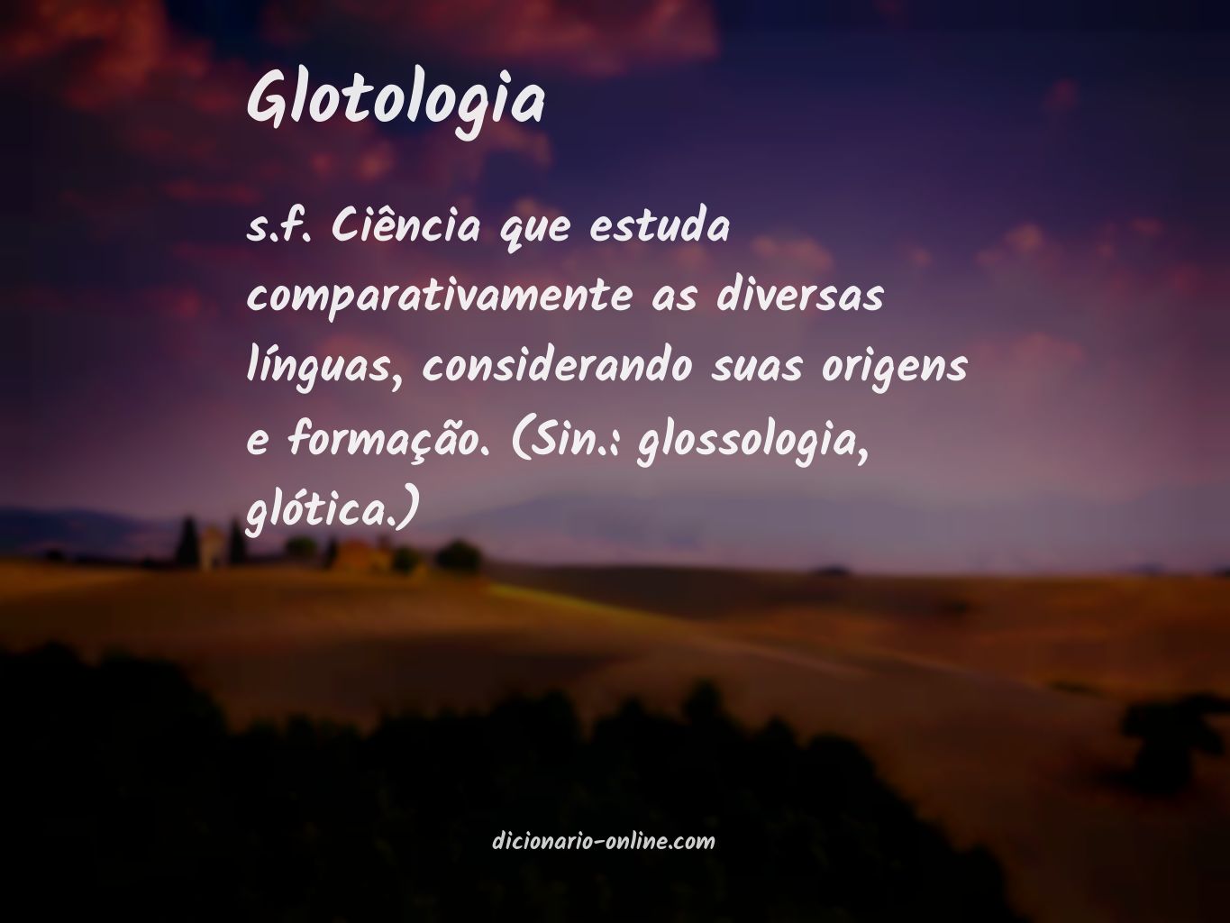 Significado de glotologia