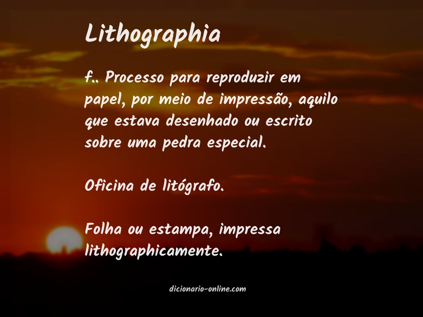 Significado de lithographia