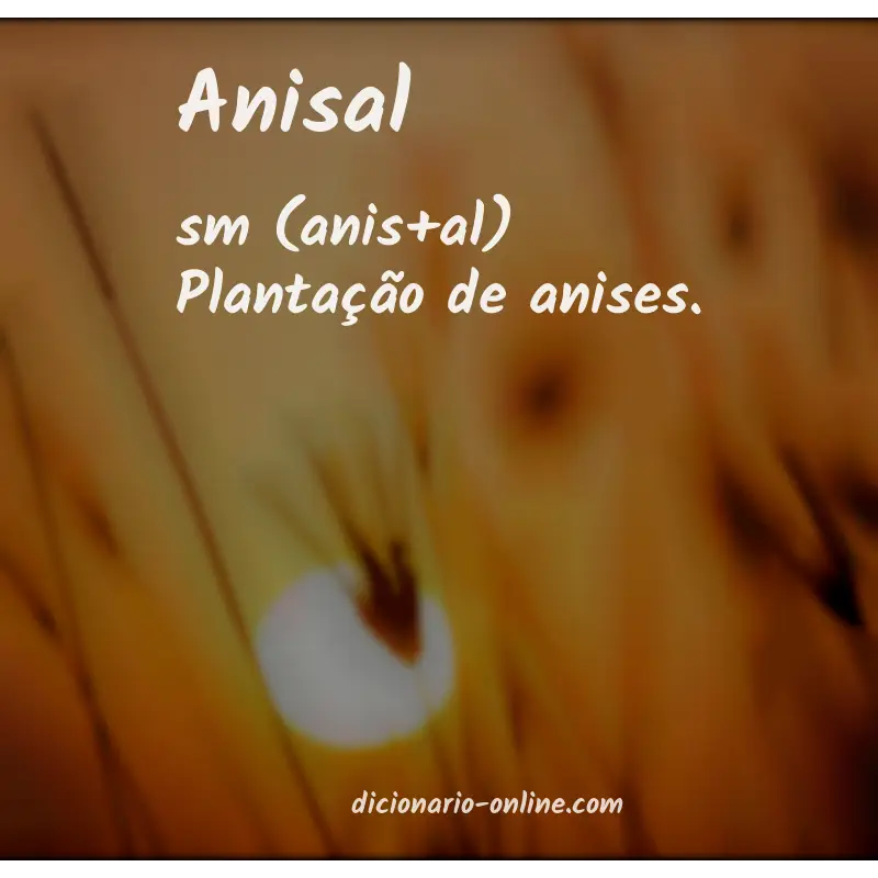 Significado de anisal