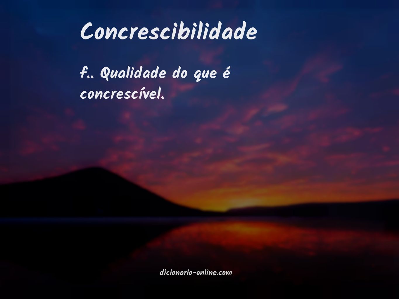 Significado de concrescibilidade