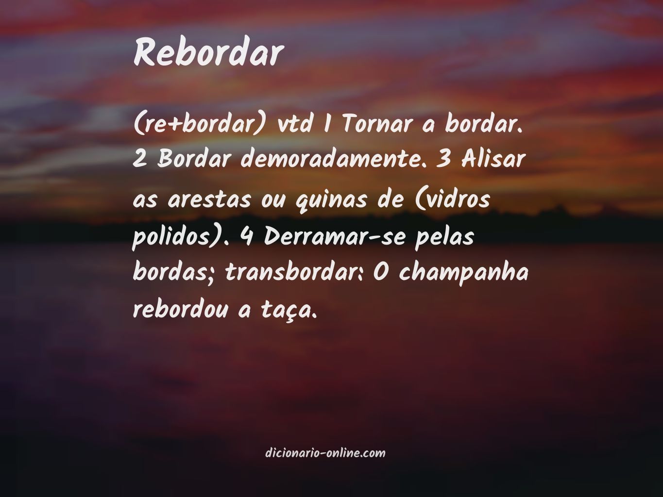 Significado de rebordar