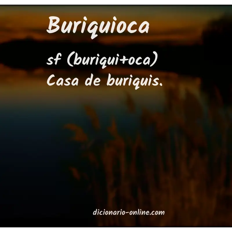 Significado de buriquioca