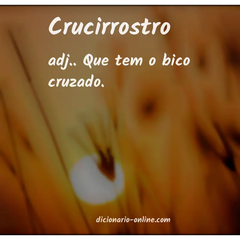 Significado de crucirrostro