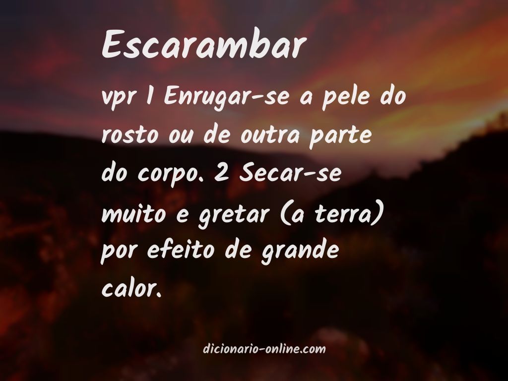 Significado de escarambar