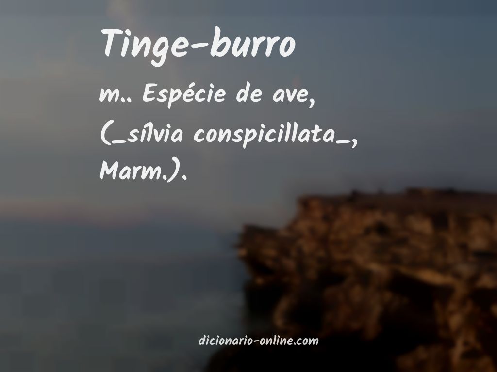 Significado de tinge-burro