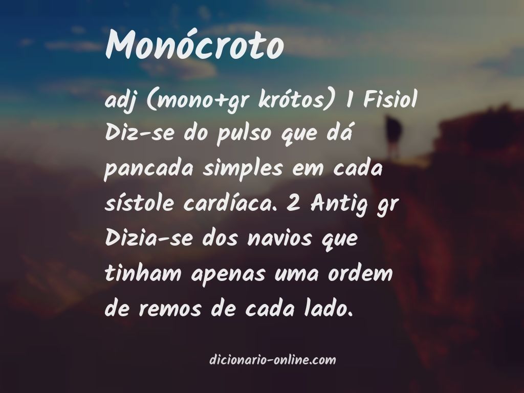 Significado de monócroto