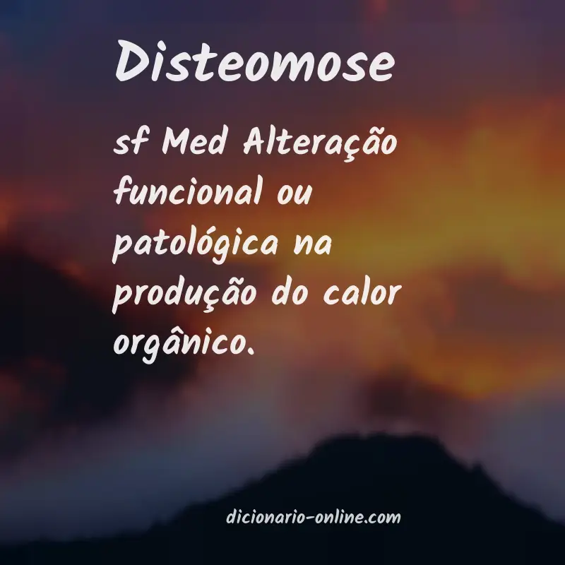 Significado de disteomose