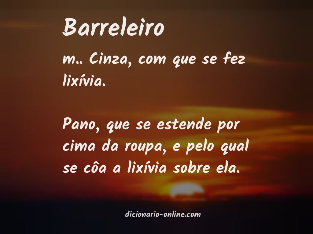 Significado de barreleiro