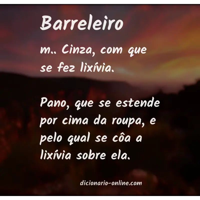 Significado de barreleiro