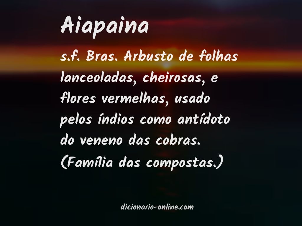 Significado de aiapaina