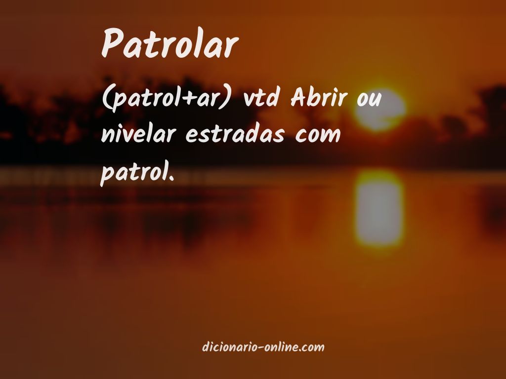 Significado de patrolar