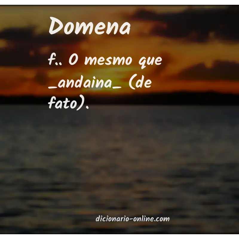 Significado de domena