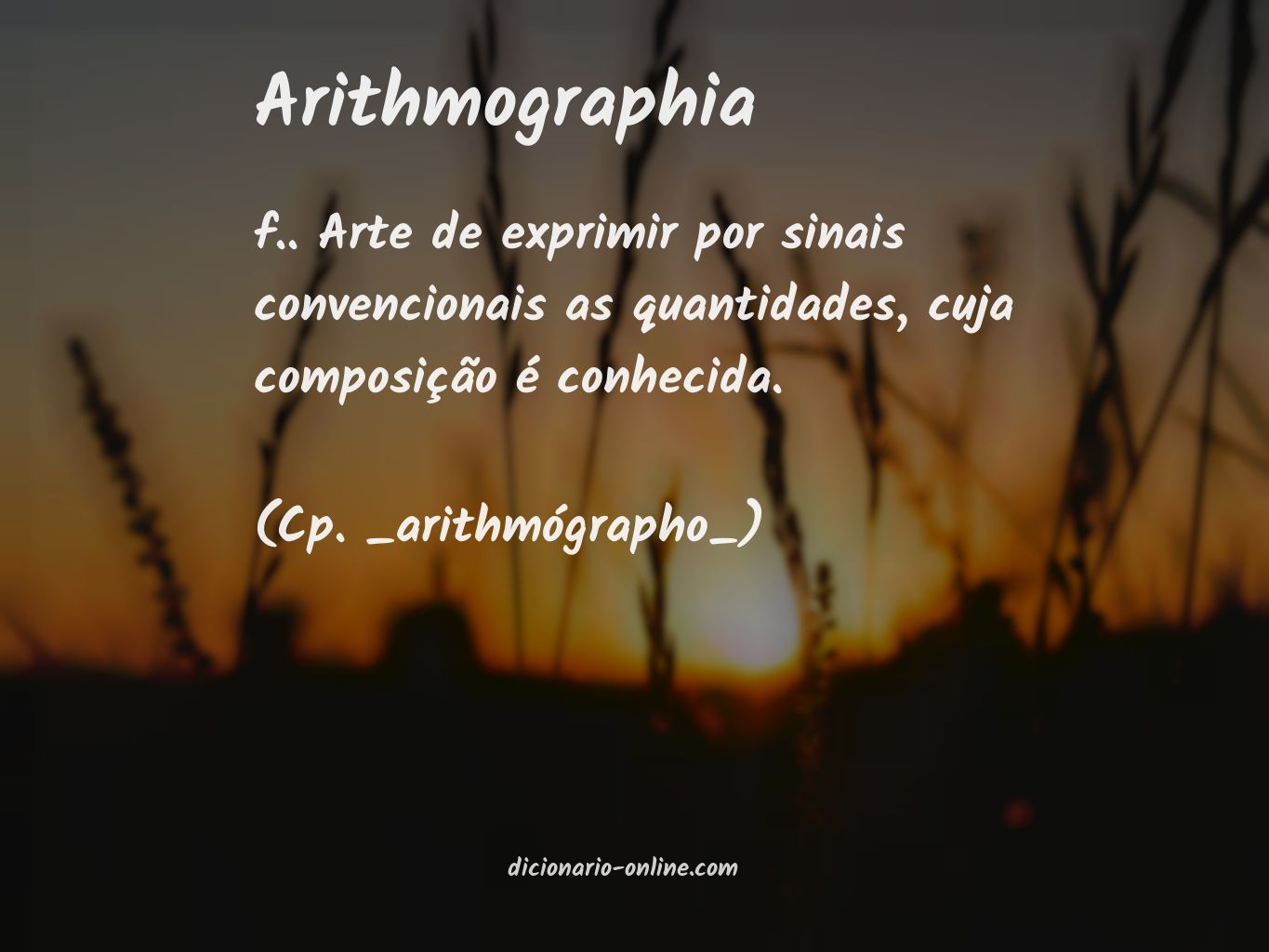 Significado de arithmographia