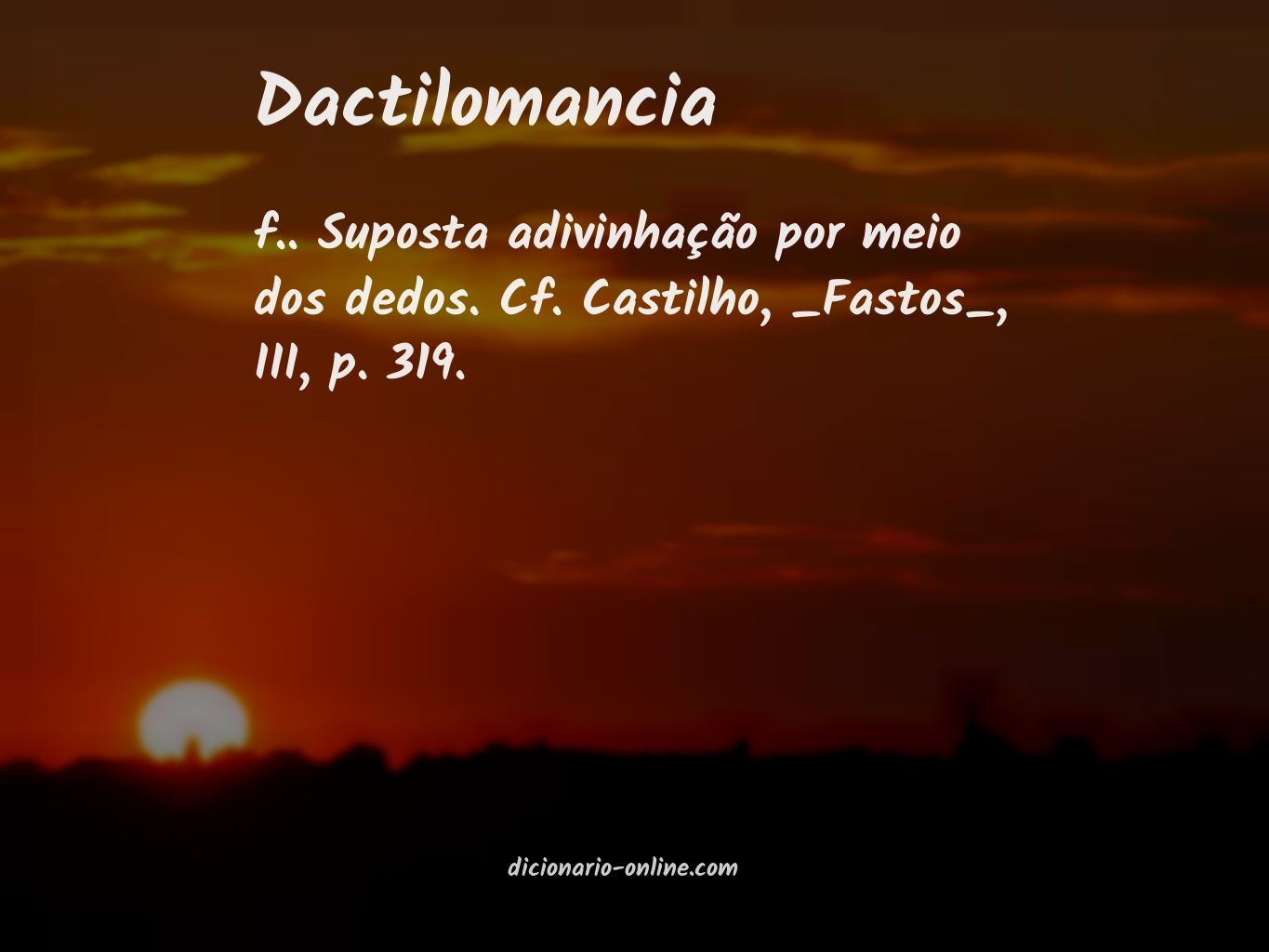 Significado de dactilomancia