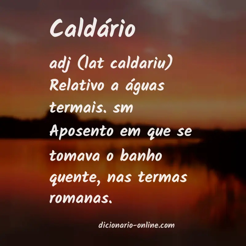 Significado de caldário
